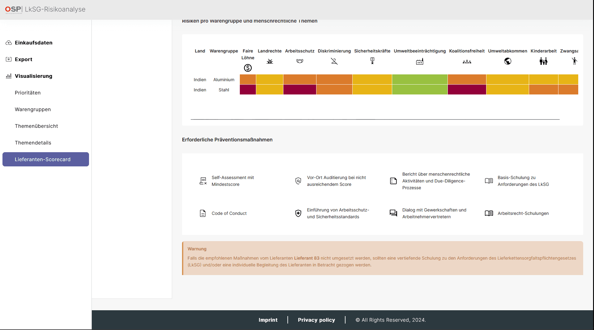 Tool for LkSG risk analysis - Image 1
